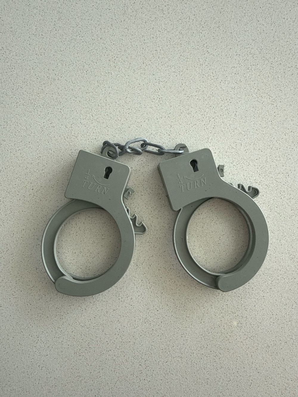 Toy Handcuffs Grey Plastic Costume Props Prisoner Cop Costume Prop